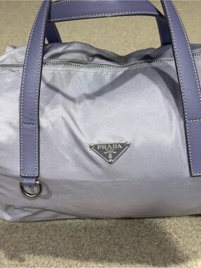 Prada Lavender Nylon Travel Tote with Triangular Logo UPDATED LISTING